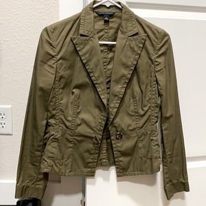 Banana Republic army Green crop blazer